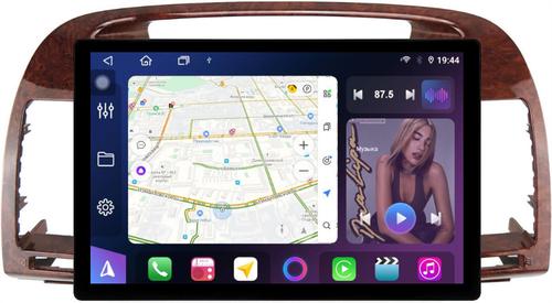Магнитола для Toyota Camry 30 2001-2006 (рамка дерево 1) - FarCar BX877 монитор 13" 2K QLED на Android 13, TS10, 6+128, CarPlay, 4G SIM-слот