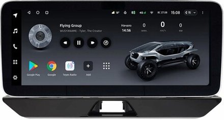 Магнитола для Toyota Venza 2, Harrier 4 XU80 2020+ (экран климата снизу) - Teyes LUX ONE ROUND монитор 12.3" 2K QLED на Android 10, CarPlay, 4G SIM-слот