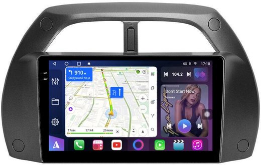 Магнитола для Toyota RAV4 2 2000-2003 - FarCar 3064M монитор 9.5" QLED на Android 14, TS18, CarPlay, 4G SIM-слот
