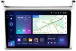 Магнитола для Volkswagen Polo 5 2009-2020 (рамка серебро) - Teyes CC3-2K QLed Android 10, Быстрая, SIM-слот, CarPlay