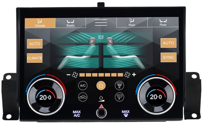 Сенсорная панель климата Range Rover Sport 2013-2017 - Kuberg ZF-5022 LCD/ЖК экран 10" без отверстия под CD