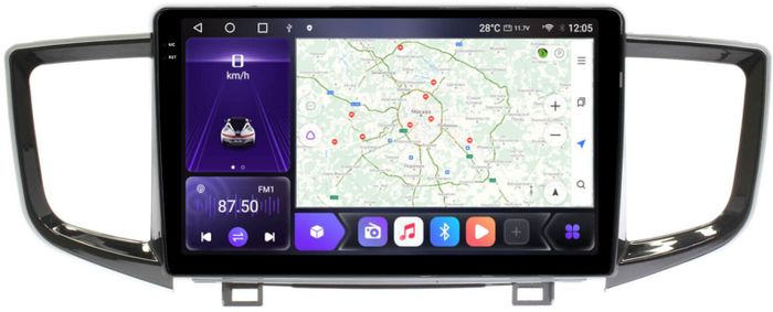 Магнитола для Honda Pilot 2015-2023 - Kuberg SF-1650 QLed+2K, Android 12, TS10,  CarPlay, 4G SIM-слот