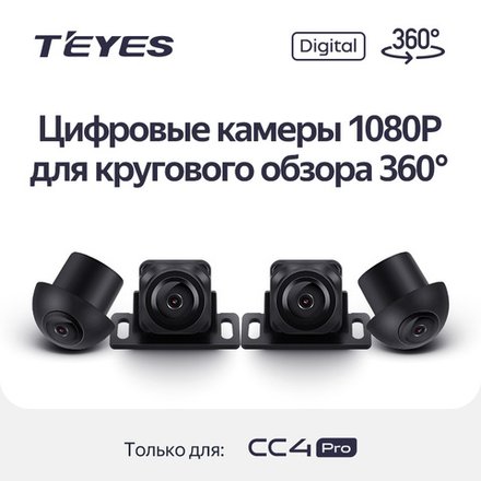Комплект цифровых камер 1080P для кругового обзора 360 Teyes CC4PRO