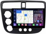 Магнитола для Honda Civic 7 2001-2005 левый руль - FarCar S400-TS18 монитор 9.5" QLED на Android 14, CarPlay, 4G SIM-слот