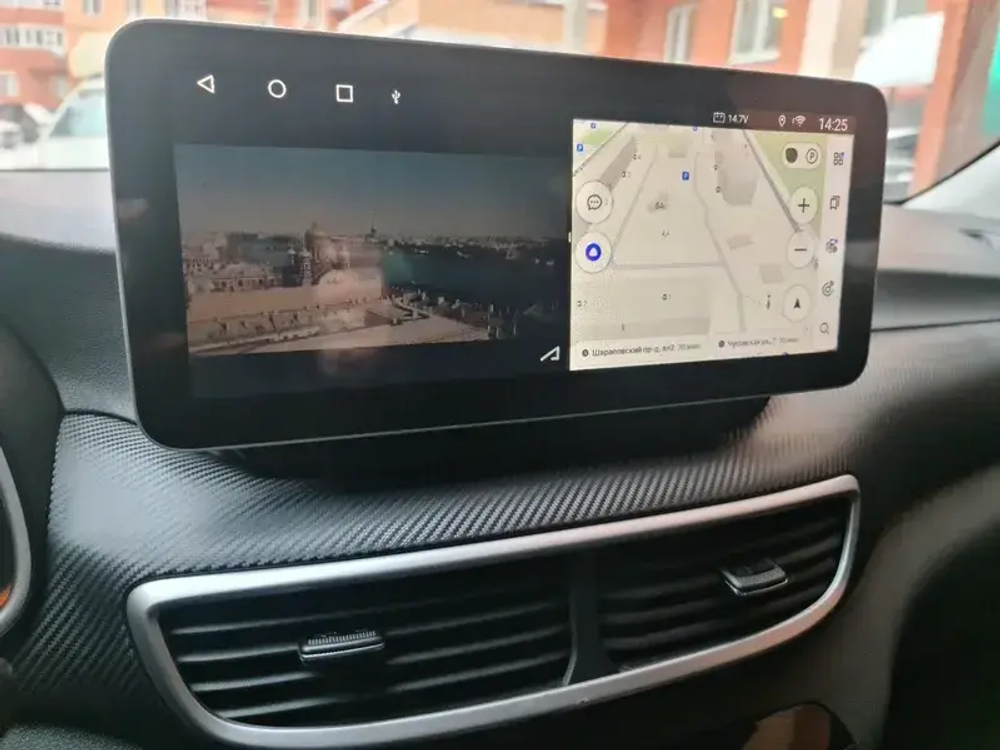 Магнитола для Hyundai Tucson 2018-2021 (рамка под 9") - Teyes LUX ONE 360 монитор 12.3" 2K QLED на Android 10, 6Гб+128Гб, CarPlay, 4G SIM-слот, 4 камеры в комплекте