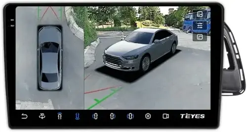 Магнитола для Audi Q5 8R 2008-2016 без джойстика MMI - Teyes CC3-2K-360 монитор 10.36" 2K QLED на Android 10, 6+128Гб, CarPlay, 4G SIM-слот, 4 камеры в комплекте
