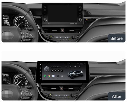 Магнитола для Toyota Camry 70 (75) 2021-2023 (РФ, Евро, Китай) - Teyes LUX ONE монитор 12.3" 2K QLED на Android 10, CarPlay, 4G SIM-слот, 6/128ГБ
