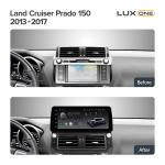 Магнитола для Toyota Land Cruiser Prado 150 2013-2017 (рамка F1 ) - Teyes LUX ONE монитор 12.3" 2K QLED на Android 10, Быстрая, CarPlay, 4G SIM-слот
