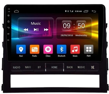 Магнитола для Toyota Land Cruiser 200 2015-2021 (без JBL) - Kuberg HP-9618 (рамка с кнопками) IPS, Android 10, 8 ядер (TS18), 4G SIM-слот