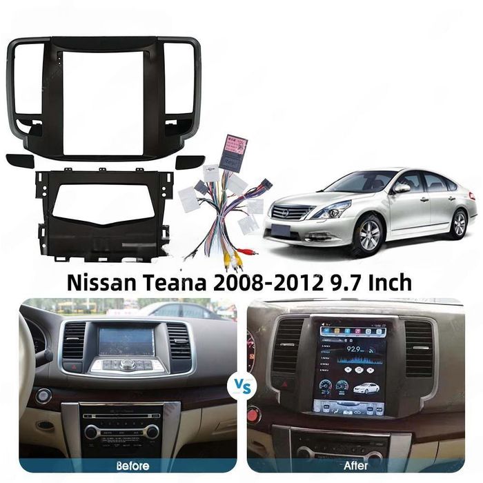 Магнитола для Nissan Teana J32 2008-2013 (поддержка Bose и 360) - Kuberg SF-9704 вертикальный экран 9.7" в стиле "Тесла" на Android 12, 8 ядер, Carplay, 4G SIM-слот, 6/128 ГБ