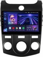 Магнитола для KIA Cerato 2 2008-2013 (кондиционер, рамка черная) - Teyes CC3 на Android 10, Быстрая, QLED, CarPlay, 4G SIM-слот