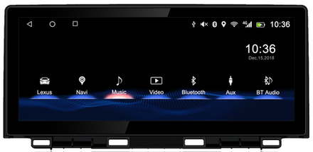 Магнитола для Lexus NX200, NX300 2017-2021 (без 360) - Kuberg BNR-18NXQ монитор 10.25" на Android 10, CarPlay, 4G SIM-слот, 8/128Гб