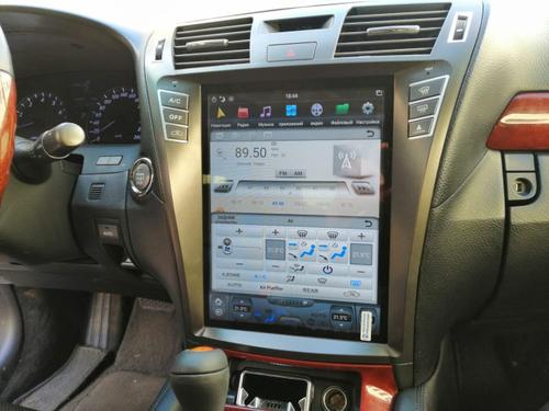 Магнитола для Lexus LS460 2006-2009 (до рестайлинга) - Kuberg ZF-1303L-Q6 экран 12.1" в стиле "Тесла" на Android 11, 8Гб+128Гб, CarPlay, 4G SIM-слот