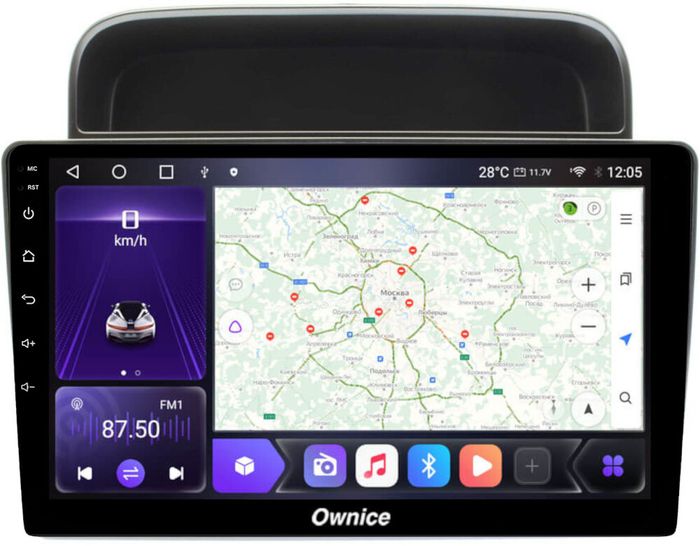 Магнитола для Toyota Land Cruiser 100, Lexus LX470 1998-2002 (климат на ШГУ) - Kuberg SF-1698-3 QLed, Android 12, Быстрая, CarPlay, 4G SIM-слот