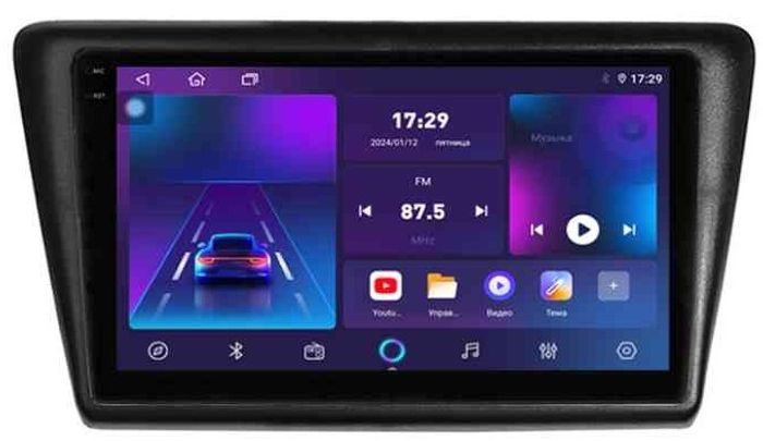 Магнитола для Skoda Rapid 1 2012-2020 - Parafar PF943T1LUX1RN2K на Android 13, QLED+2K, ТОП процессор, 4Гб+32Гб, CarPlay, 4G SIM-слот
