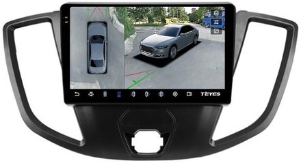 Магнитола для Ford Transit 7 2014-2023 - Teyes CC3-2K-360 на Android 10, 2K QLED, 6Гб+128Гб, CarPlay, 4G SIM-слот, 4 камеры в комплекте