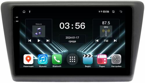 Магнитола для Skoda Rapid 1 2012-2020 (рамка тип 2) - FarCar DX3043M монитор 9.5" IPS на Android 13, 4+64Гб, CarPlay