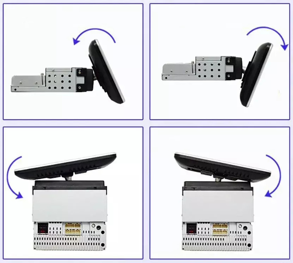 1DIN магнитола с поворотным 10" монитором - Canbox M-Line 7912 Android 10, 8-ядер, 2Гб+32Гб, 4G SIM-слот