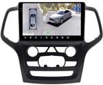 Магнитола для Jeep Grand Cherokee WK2 2013-2021 (ШГУ 5") - FarCar BX9-360-9564F2 монитор 9.5" 2K QLED на Android 13, Быстрая, CarPlay, 4G SIM-слот, 4 камеры в комплекте