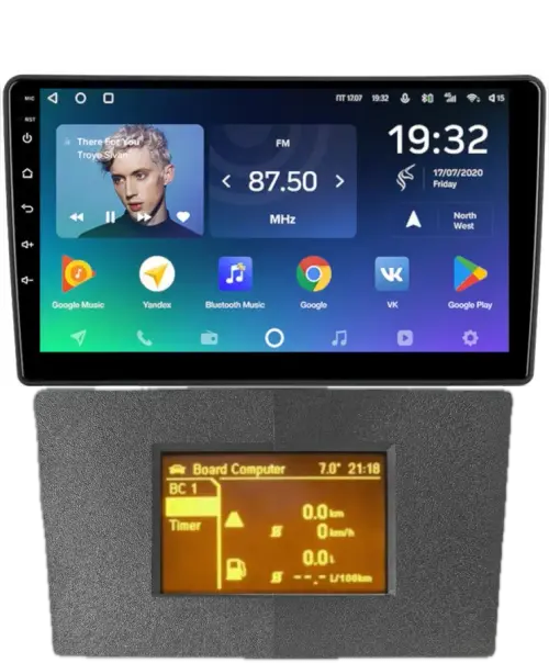 Магнитола для Opel Astra H (перенос БК вниз, серая) - Teyes CC2 PLUS Android 10, ТОП процессор, 4/64ГБ, 4G SIM-слот
