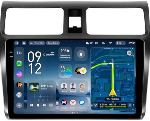 Магнитола для Suzuki Swift 3 2004-2010 - Teyes CC4-PRO монитор 10.36" 2K QLED на Android 13, Snapdragon 778G, ИИ, CarPlay, DSP, 4G SIM-слот