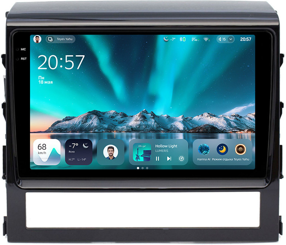 Магнитола для Toyota Land Cruiser 200 2015-2021 (без JBL) - Teyes CC4 монитор 9.2" 2K QLED на Android 14, Snapdragon 680, DSP, CarPlay, 4G SIM-слот