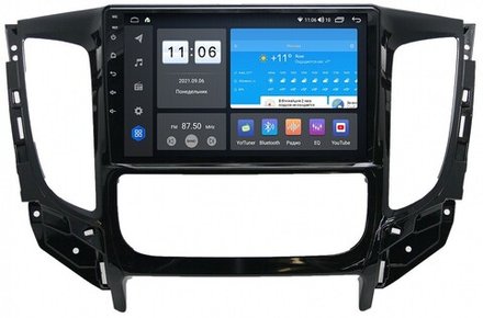Магнитола для Mitsubishi L200 2015-2019 (климат), Pajero Sport 3 2016-2023 (МКПП), FIAT Fullback - AK383R9-MTK-LTE Android 10, 8-ядер, 4-64Гб, SIM-слот