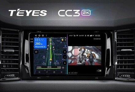 Магнитола для Skoda Kodiaq, Karoq (рамка под 9") - Teyes CC3-2K-360 на Android 10, 2K QLED, 6Гб+128Гб, CarPlay, 4G SIM-слот, 4 камеры в комплекте