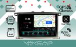 Магнитола для Toyota Land Cruiser 100, Lexus LX470 2002-2007 (экран климата снизу) - Vaycar VA77-1166-2K на Android 13, Быстрая, 2K QLED, CarPlay,4G SIM-слот