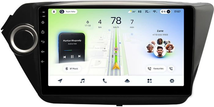 Магнитола для KIA Rio 3 2011-2017 - Teyes CC4L монитор 9" IPS на Android 14, Быстрая, Snapdragon 662, CarPlay, 4G SIM-слот