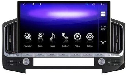 Магнитола для Toyota Land Cruiser 200 2015-2021 (без JBL и без 360) - Kuberg KP-T1302 монитор 13.3" на Android 10, 6/128ГБ, Carplay, 4G SIM-слот