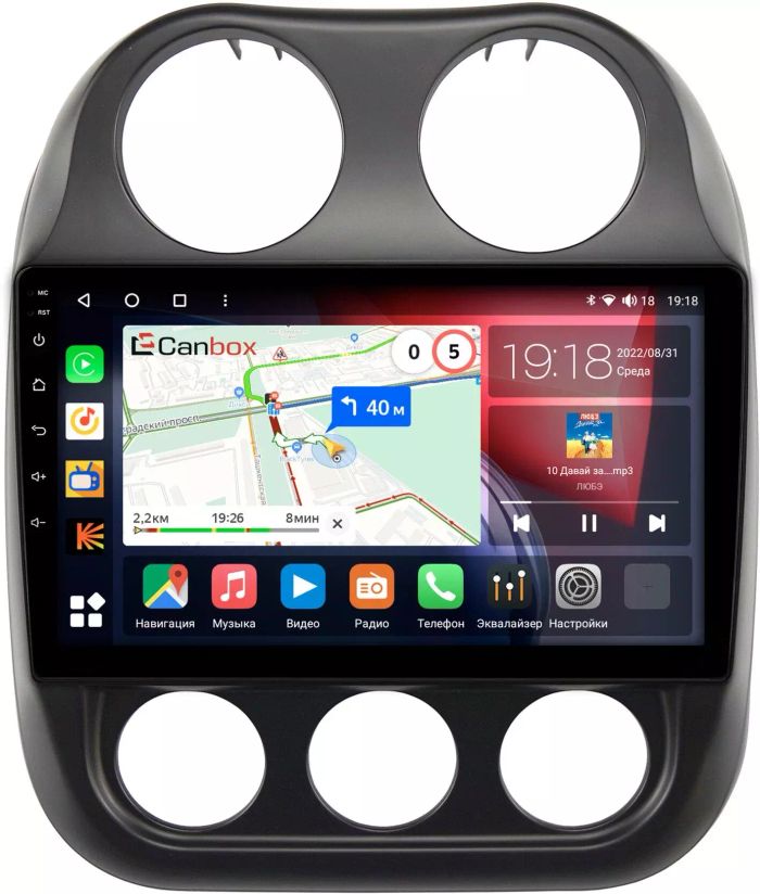 Магнитола для Jeep Compass 2011-2015 - Canbox 10-810 Qled, Android 10, Быстрая, SIM-слот