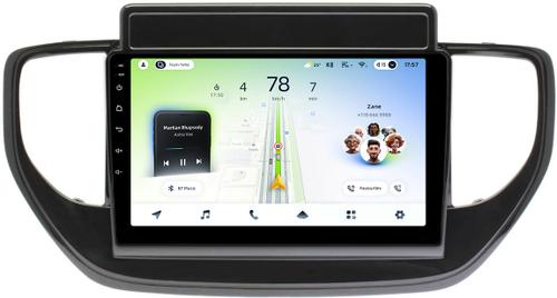 Магнитола для Hyundai Solaris 2 2020-2022 (штатная навигация) - Teyes CC4L монитор 9" IPS на Android 14, Быстрая, Snapdragon 662, CarPlay, 4G SIM-слот