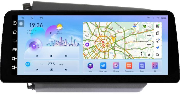 Магнитола для Honda Civic 9 седан 2012 левый руль - FarCar монитор 12.3" 2K QLED на Android 14, TS10, CarPlay, 4G SIM-слот