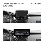Магнитола для Toyota Corolla E210 2019-2024+, Corolla Cross (рамка LUX) - Teyes LUX ONE 360 монитор 12.3", Android 10, CarPlay, 4G SIM-слот, 6/128 ГБ, 4 камеры в комплекте