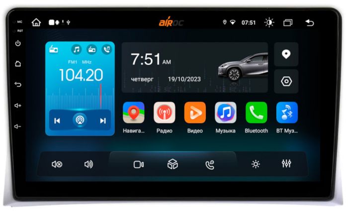 Магнитола для Volkswagen Multivan T5 2003-2015 - Airok RX-3710 Android 13, ТОП процессор, 8/128, SIM-слот