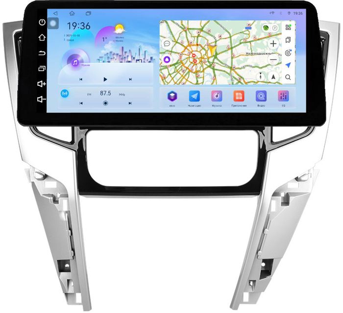 Магнитола для Mitsubishi L200 5 2019-2024 (климат, левый руль) - FarCar монитор 12.3" 2K QLED на Android 14, Быстрая, CarPlay, 4G SIM-слот