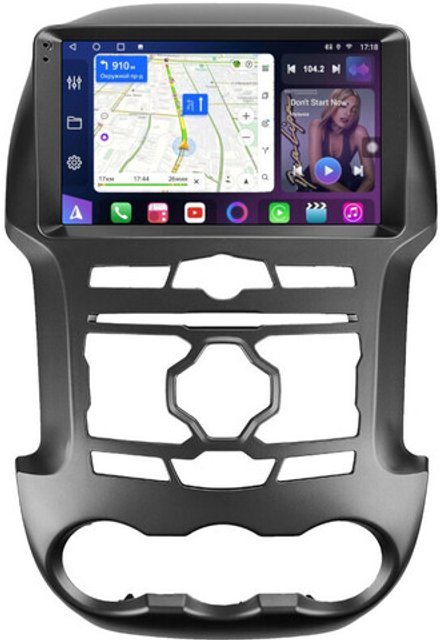 Магнитола для Ford Ranger 3 2011-2015 (рамка тип 1) - FarCar BM9-245F1 монитор 9.5" QLED на Android 14, TS10, 4+32Гб, CarPlay, 4G SIM-слот