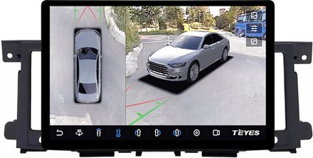 Магнитола для Nissan Patrol Y62, Infiniti QX56/QX80 2010-2017 (рамка тип 1) - Teyes CC3-2K-360 монитор 13" 2K QLED на Android 10, 6Гб+128Гб, CarPlay, 4G SIM-слот, 4 камеры в комплекте