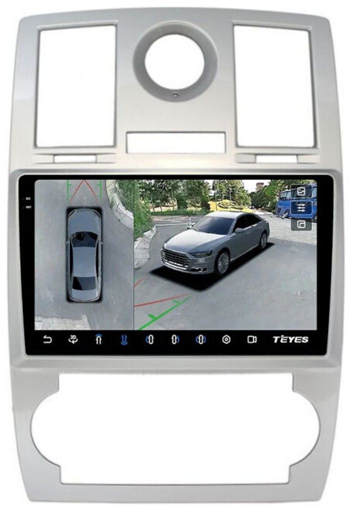 Магнитола для Chrysler 300C 2004-2007 (дорестайл) - Teyes CC3-2K-360 на Android 10, 2K QLED, 6Гб+128Гб, CarPlay, 4G SIM-слот, 4 камеры в комплекте