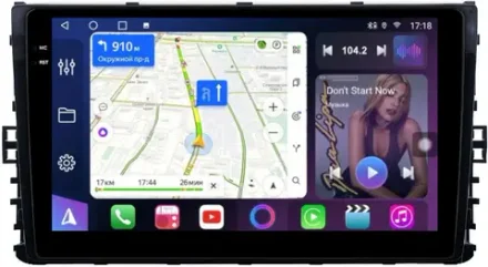 Магнитола для VW Jetta 7, Teramont, Taos, Multivan/Caravelle 2020+, Tiguan 2, Passat B8 - FarCar 1081M монитор 9.5" QLED на Android 14, TS18, CarPlay, 4G SIM-слот