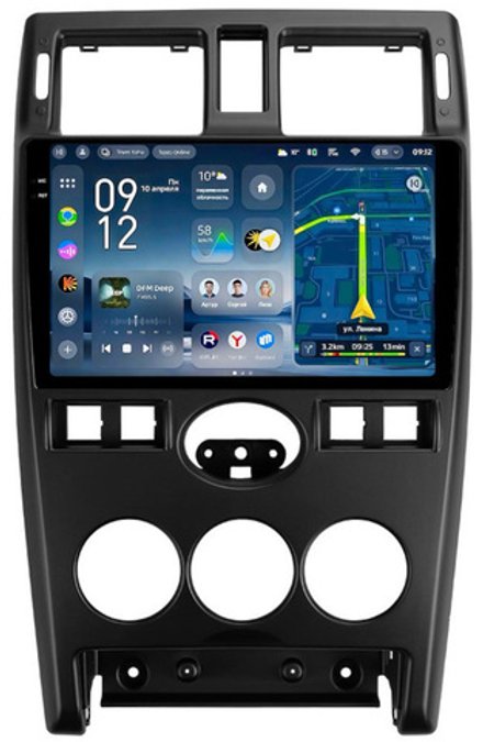 Магнитола для Lada Priora 2007-2013 (рамка черная) - Teyes CC4-PRO монитор 9.5" 2K QLED на Android 13, Snapdragon 778G, ИИ, CarPlay, DSP, 4G SIM-слот