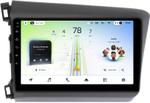 Магнитола для Honda Civic 9 седан 2012 левый руль - Teyes CC4L-DTS монитор 9" IPS, Android 14, Быстрая, Snapdragon 662, CarPlay, 4G SIM-слот