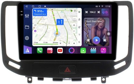 Магнитола для Infiniti G25, G35, G37 2006-2013 (поддержка Bose) - FarCar BM9-9676 монитор 9.5" QLED на Android 14, TS10, 4+32Гб, CarPlay, 4G SIM-слот