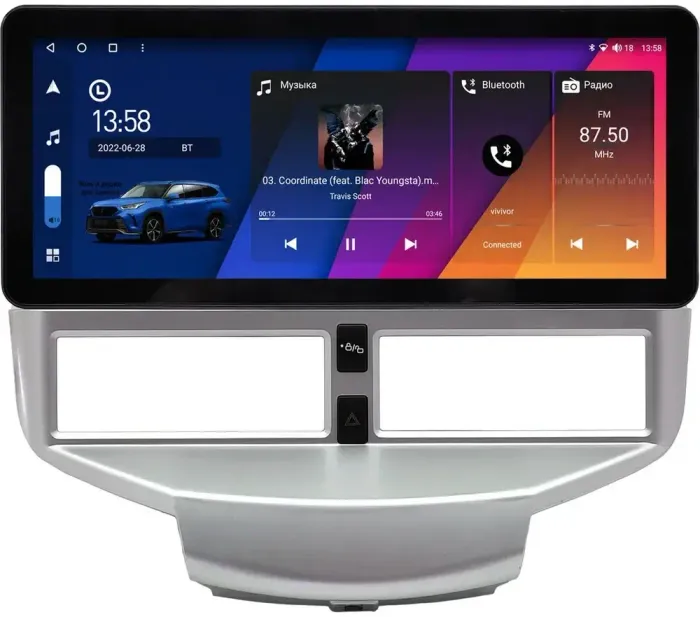 Магнитола для Ford Fiesta 2008-2018 - Canbox H-Line 0031 монитор 12.3" QLED в стиле Audi на Android 10, Быстрая, ТОП-процессор, CarPlay, 4G SIM-слот