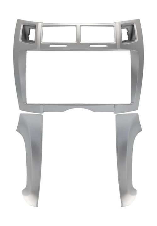 Комплект рамки с разъёмами 9" Toyota Yaris/Vitz P90 2005-2010 серебро Тип2 с боковинами