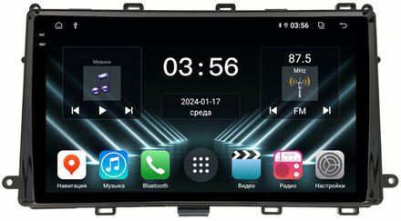 Магнитола для Toyota Corolla E180 2016-2018 (рамка-вставка, любая комплектация) - FarCar DX9-7210V9 монитор 9.5" IPS на Android 13, 4+64Гб, CarPlay