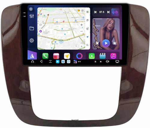 Магнитола для Chevrolet Tahoe 2006-2014 (рамка под дерево) - FarCar GX1174M монитор 9.5" 2K QLED на Android 14, TS20, 6+128Гб, CarPlay, 4G SIM-слот