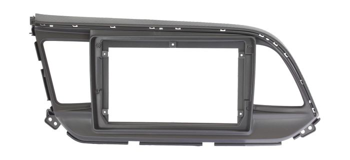 Комплект рамки с разъёмами 9" Hyundai Elantra 6 2019-2020 (монохром) карбон