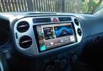 Магнитола для Volkswagen Tiguan 1 2007-2011, Golf Plus (аварийка треугольная, рамка серебро) - Teyes CC4-PRO монитор 9.5" 2K QLED на Android 13, Быстрейшая, Snapdragon 778G, ИИ, CarPlay, DSP, 4G SIM-слот